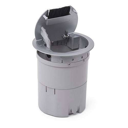 CAIXA EMBUTIR REDONDA OPENBOX MULTY 4 ABS CINZA 4 BLOCOS QM17501.01 - Foto 2