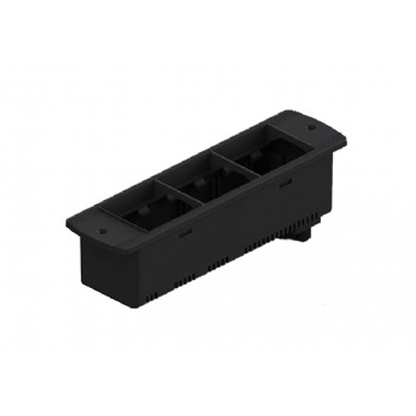 CAIXA PASSA CABO TAMPA REBAIXADA+REGUA S210MM PRETO QM18026.00 (*) - Foto 1