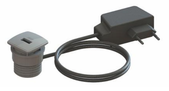 CONJUNTO MINI USB 1 USB 5V 2.1A FONTE EXTERNA PRETO NBR QM34990.00 - Foto 1