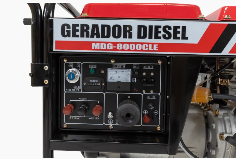 GERADOR MDG-8000CLE DIESEL 6,6KVA MONOF�SICO 127/220 - Foto 3