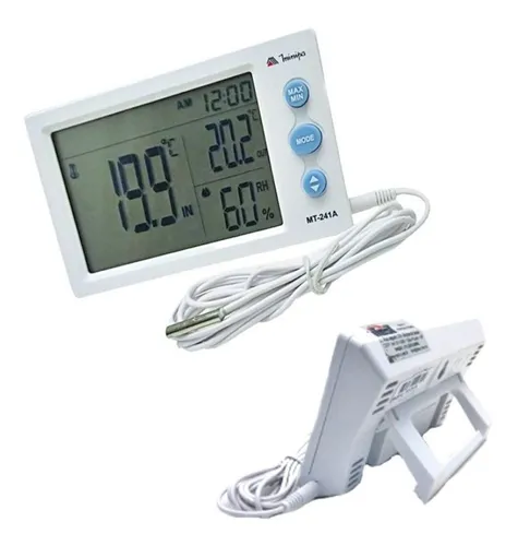 RELOGIO TERMO-HIGROMETRO MT-241A INT/EXT - Foto 2