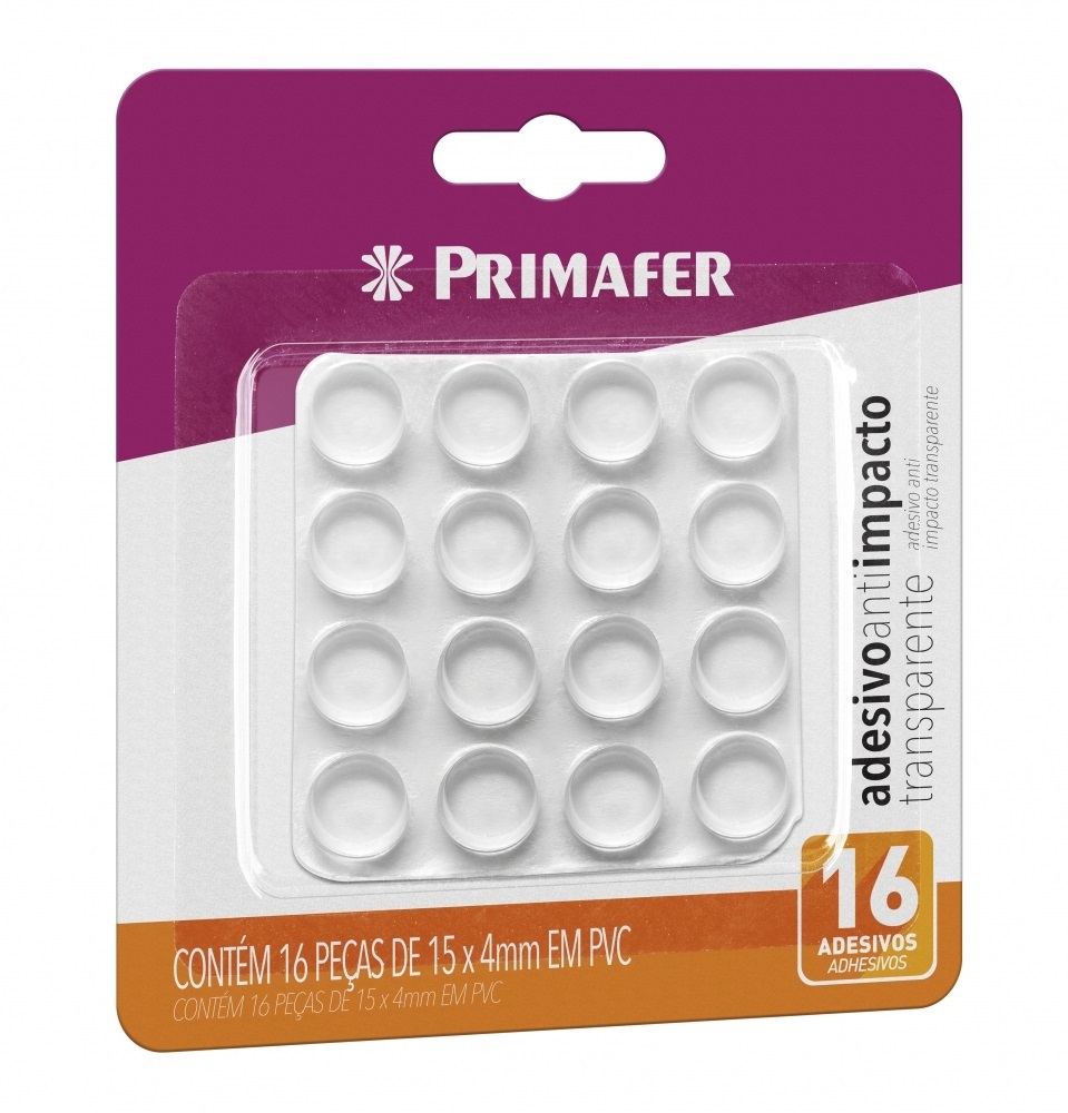CARTELA COM 16 UNIDADES ADESIVO ANTI IMPACTO PVC 14,5X3,5MM PRETO 2142 - Foto 1
