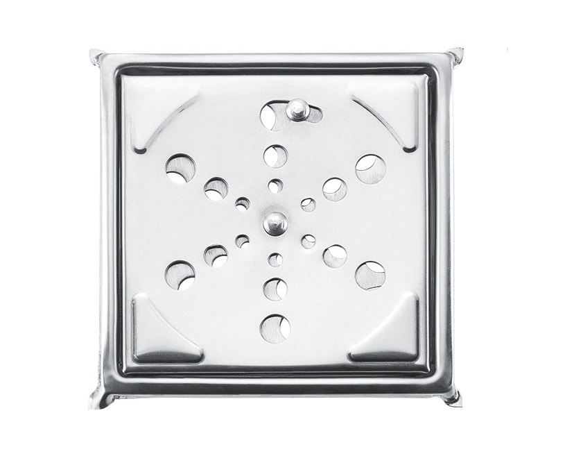 GRELHA PARA RALO COM CAIXA INOX 430 10X10 QUADRADO PR7413 PRIMAFER - Foto 1