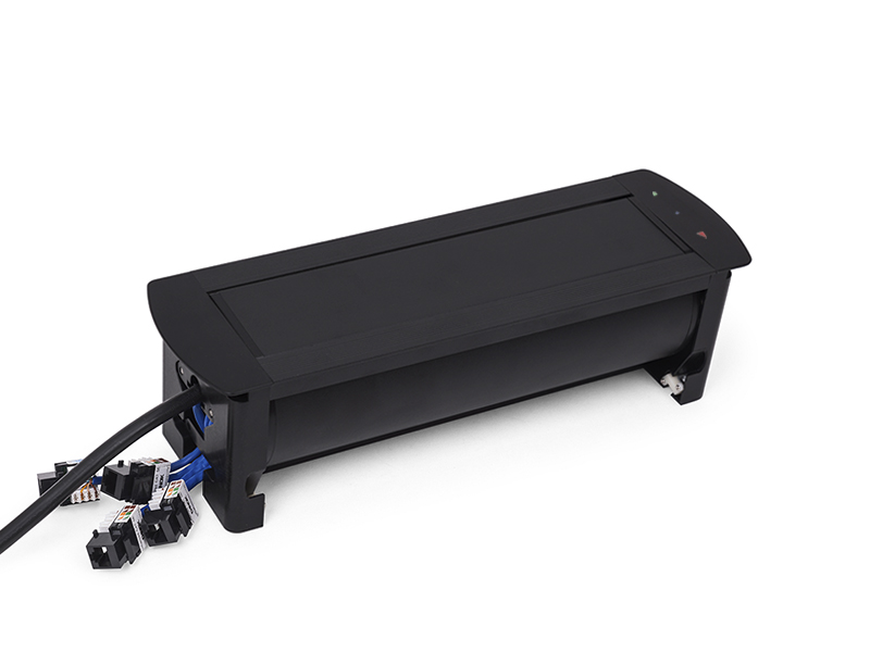 R�GUA ROTATIVA PRETA AUTOM�TICA 6 BLOCOS (3 MODULO 2P+T/ 2 RJ45/1 CEGO) (*) - Foto 1