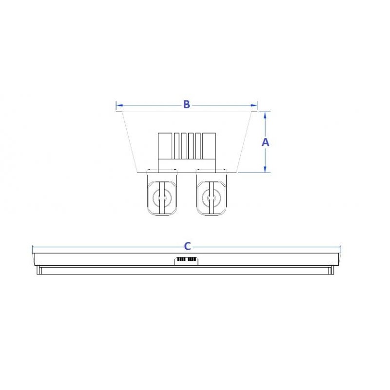 CALHA COMERCIAL 2X600MM PARA LAMPADA TUBO COM SUPORTE FIXA��O SEM SOQUETE - Foto 2