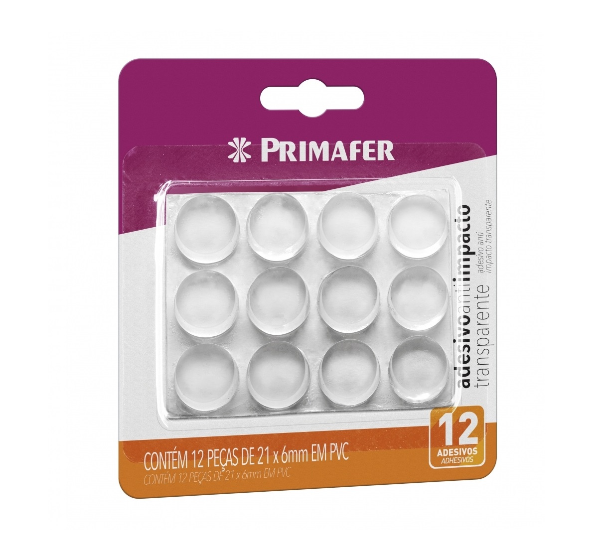 CARTELA COM 12 UNIDADES ADESIVO ANTI IMPACTO PVC 21X6MM PRETO 2143 - Foto 1