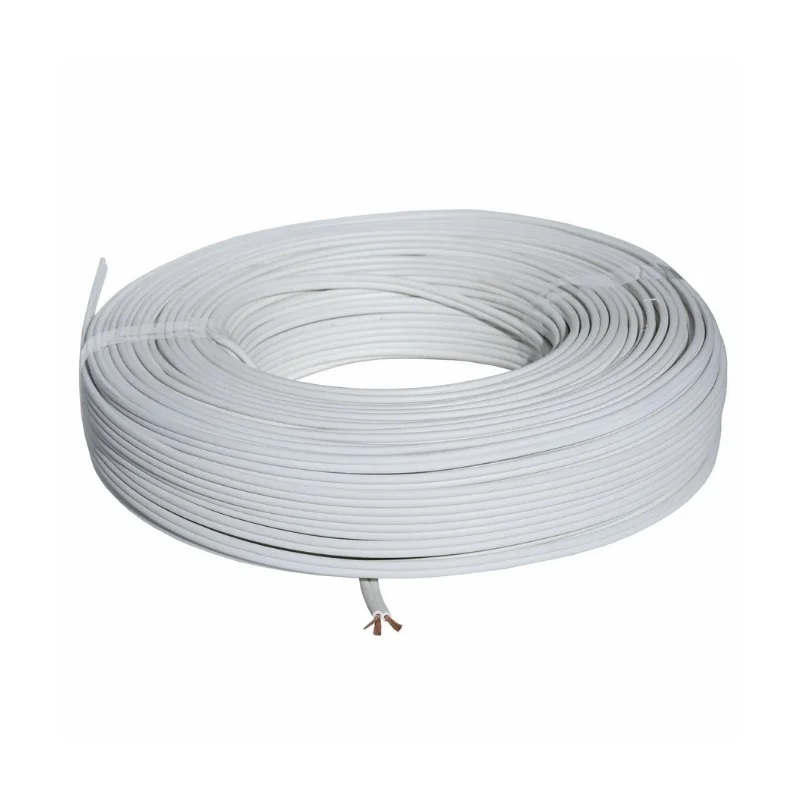 CABO FLEXIVEL PARALELO 300V 2X1,00MM BRANCO (ROLO 100 METROS)