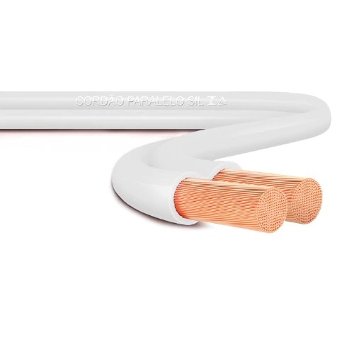 CABO FLEXIVEL PARALELO 300V 2X1,00MM BRANCO (ROLO 100 METROS)