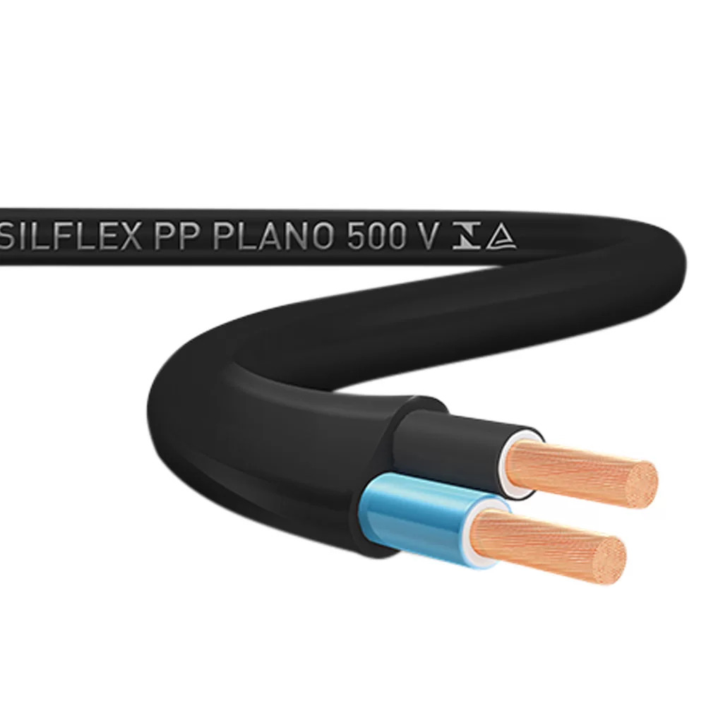 CABO FLEXIVEL PP 500V 2X1,00MM PRETO (ROLO 100 METROS)