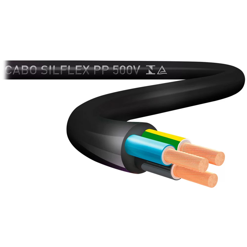 CABO FLEXIVEL PP 500V 3X1,50MM PRETO (ROLO 100 METROS)
