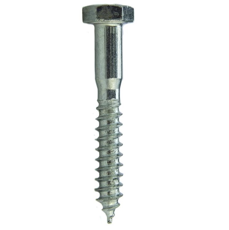 PARAFUSO SEXTAVADO 1/4X40 SOBERBO (GRAU 2 - ROSCA PARCIAL) AO CARBONO ZINCADO BRANCO