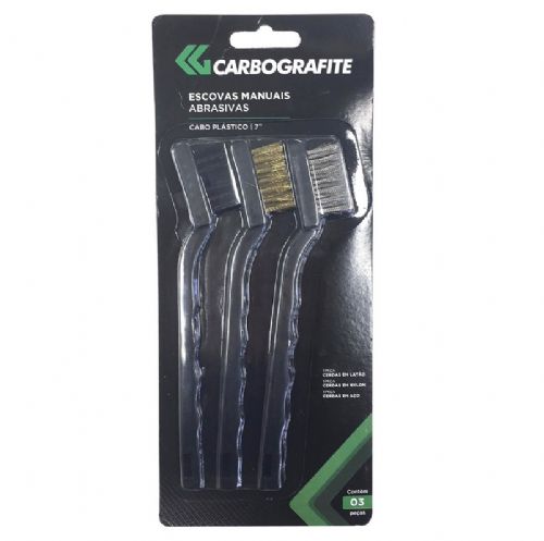 KIT COM 3 PECAS DE ESCOVAS ABRASIVAS - Foto 2