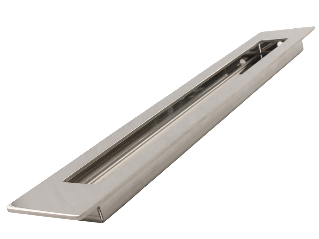 PUXADOR DE EMBUTIR CONCHA 320MMX15MM INOX ESCOVADO  - Foto 1