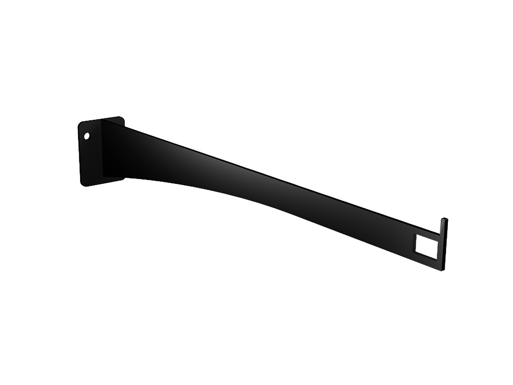 SUPORTE PRATELEIRA CLEAN 15CM PRETO COM PARAFUSO VIDRO/MADEIRA RZFIX - Foto 1