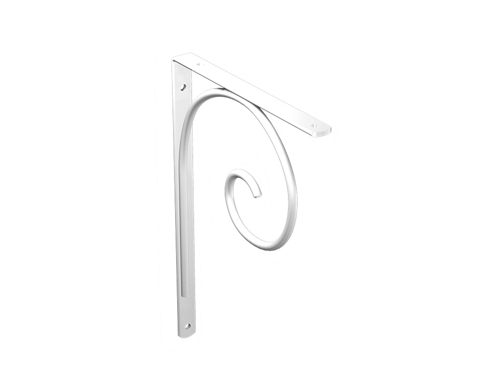 SUPORTE PRATELEIRA CARACOL 24CMX17CM BRANCO COM PARAFUSO RZFIX - Foto 1