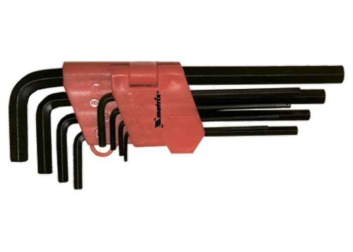 JOGO DE CHAVE ALLEN LONGA 1.5A10MM CROMO VANADIUM OXIDADO PRETO 9 PE�AS - Foto 1