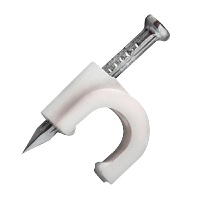 FIXA FIO 4,0MM COM PREGO 2,5X25MM BRANCO - Foto 1