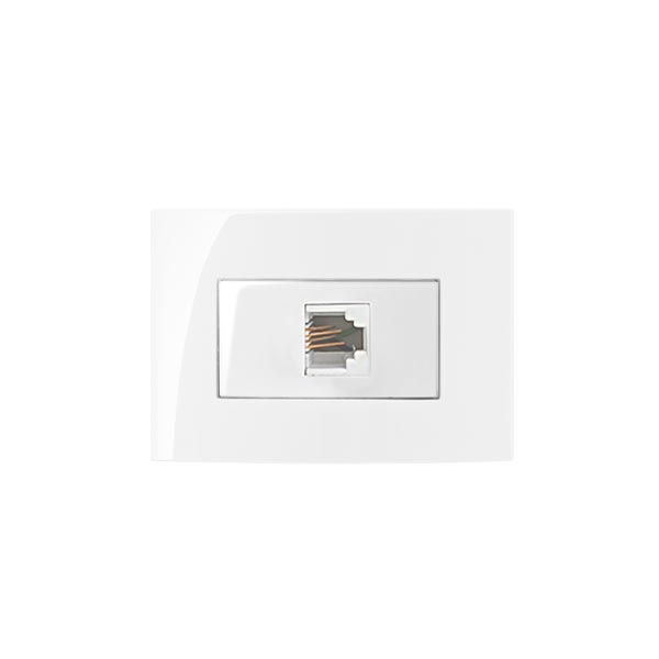 CONJUNTO 1 TOMADA RJ11 PARA MOVEL BRANCA SLEEK - Foto 1