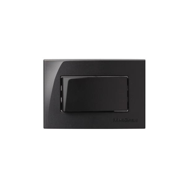 CONJUNTO 1 INTERRUPTOR PARARELO 10A PARA MOVEL PRETO SLEEK - Foto 1