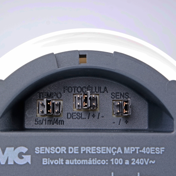 SENSOR DE PRESENA TETO EMBUTIR E SOBREPOR MPT-40ESF BRANCO  - Foto 2