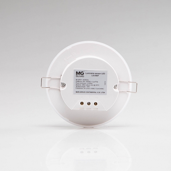 LUMINARIA LED EMBUTIR 5W COM SENSOR DE PRESENA E FOTOCELULA LS-05EF  - Foto 2