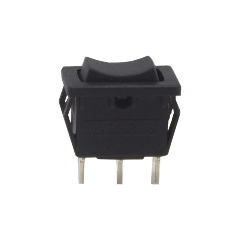 INTERRUPTOR BOTAO 6A PRETO LIGA/DESLIGA/LIGA 16103 M9FT8FE2S TERMINAL.SOLDA 3PIN