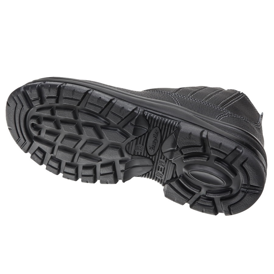 BOTINA 42 COURO PRETA ELASTICO BICO A�O SOLA PU BIDENSIDADE 11SFB48-A SAFETY FLEX CA43409 - Foto 1