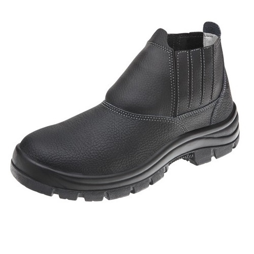 BOTINA 42 COURO PRETA ELASTICO BICO A�O SOLA PU BIDENSIDADE 11SFB48-A SAFETY FLEX CA43409 - Foto 2