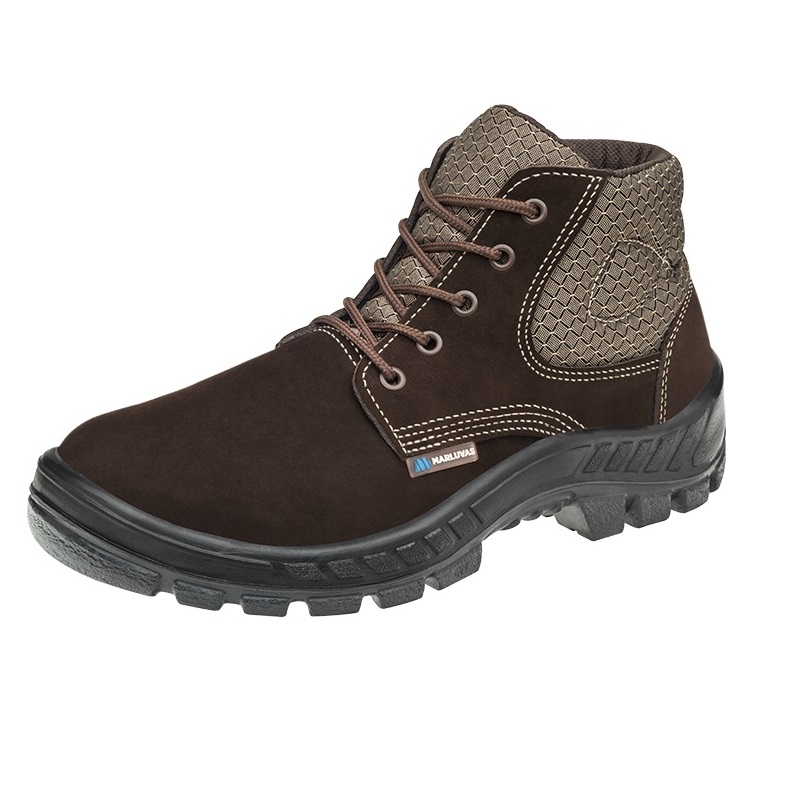 BOTINA 39 COURO NOBUCK MARRON AMARRAR BICO PLASTICO SOLA BIDENSIDADE ELETRECISTA 50B26-CB-BP  CA13808 - Foto 1