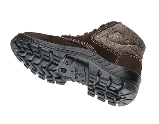 BOTINA 40 COURO NOBUCK MARRON AMARRAR BICO PLASTICO SOLA BIDENSIDADE ELETRECISTA 50B26-CB-BP  CA13808 - Foto 2