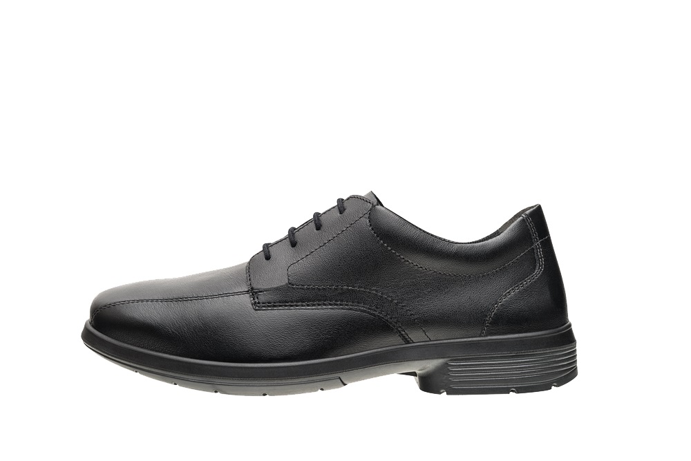 SAPATO SOCIAL 38 COURO VAQUETA LISA PRETA AMARRAR BICO TRUE LINE SOLA BIDENSIDADE LONDON 20S29-T  CA33698 - Foto 1