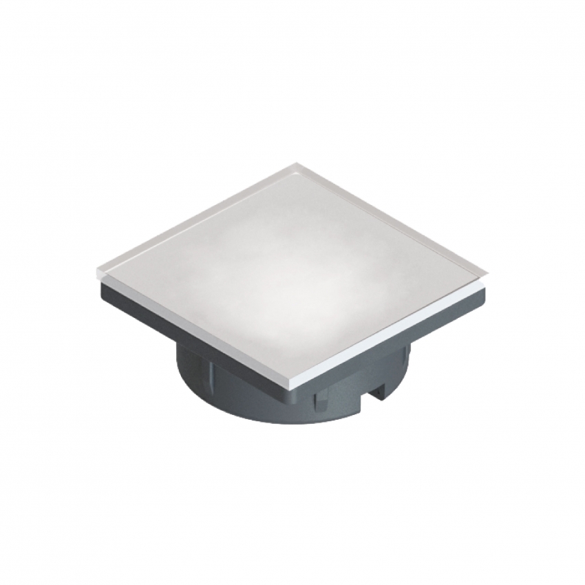 LUMINARIA 40X40 6500K (BRANCA) 4 LED SMD COM ACRILICO CROMADO 15404 BASE (*) - Foto 2