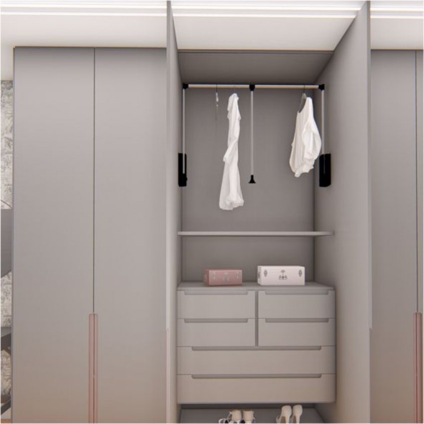CABIDEIRO BASCULANTE 830X1200 CROMADO LATERAL BRANCO 3000G BASE - Foto 1