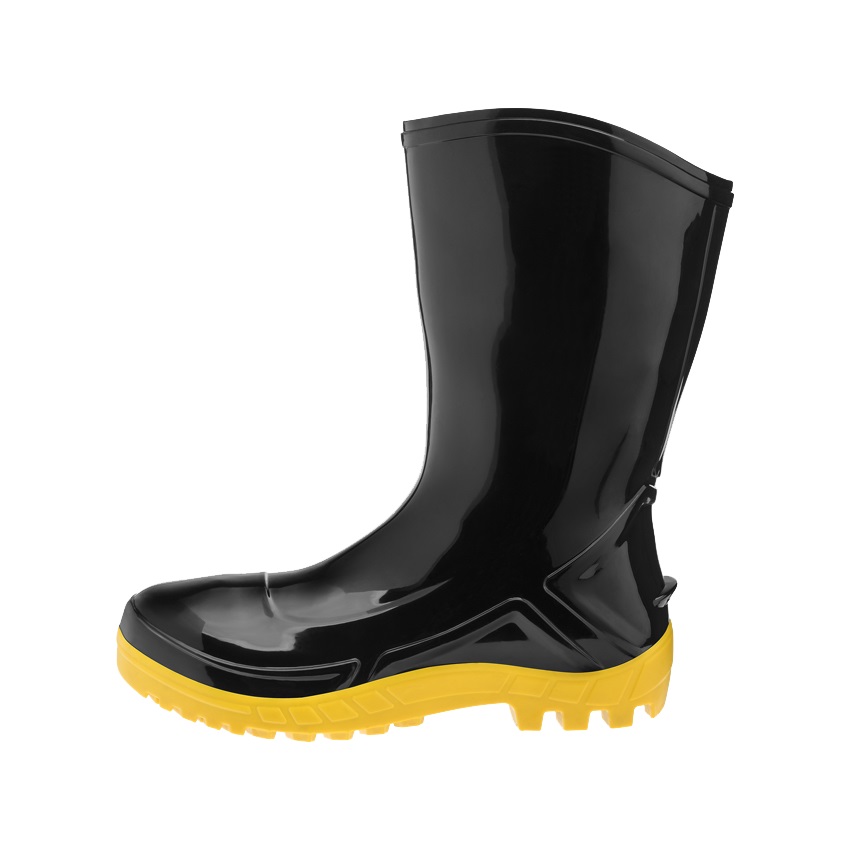 BOTA 38 PVC IMPERME�VEL CANO CURTO PRETA FORRO INTERNO SOLADO AMARELO 110FLEXF-PRA VULCAFLEX CA42291 - Foto 1