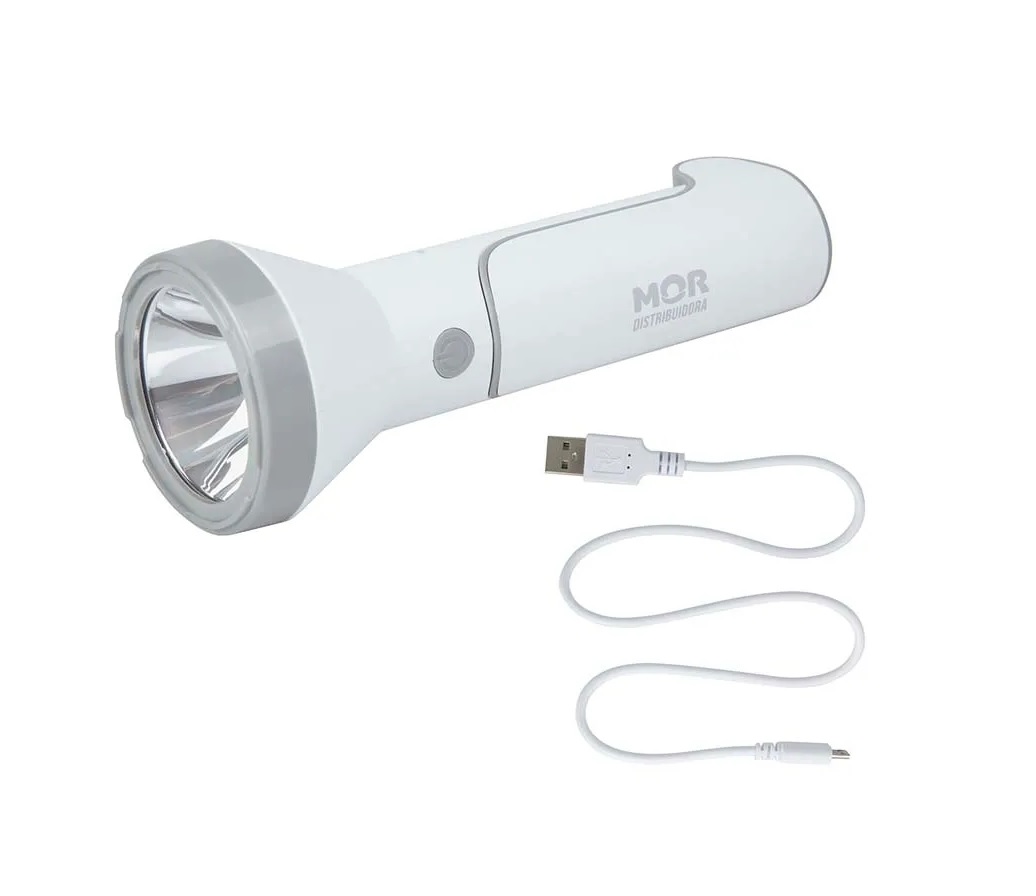 LANTERNA 140 LUMENS BRANCA RECARREG�VEL POR USB - Foto 2
