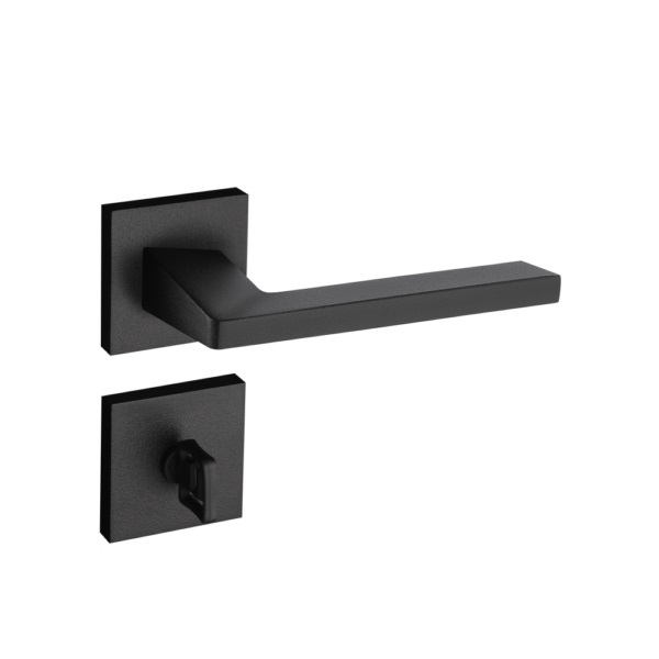 FECHADURA BANHEIRO KARLI ROSETA 745-90B PRETA ZAMAK - Foto 1