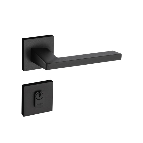 FECHADURA EXTERNA KARLI ROSETA 745-90E PRETA ZAMAK - Foto 1